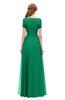 ColsBM Morgan Pepper Green Bridesmaid Dresses Zip up A-line Traditional Sash Bateau Short Sleeve
