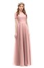 ColsBM Morgan Silver Pink Bridesmaid Dresses Zip up A-line Traditional Sash Bateau Short Sleeve