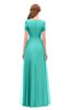 ColsBM Morgan Turquoise G97 Bridesmaid Dresses Zip up A-line Traditional Sash Bateau Short Sleeve