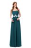 ColsBM Jess Blue Green Bridesmaid Dresses Sleeveless Appliques Strapless A-line Zipper Modern