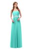 ColsBM Jess Blue Turquoise Bridesmaid Dresses Sleeveless Appliques Strapless A-line Zipper Modern
