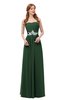 ColsBM Jess Hunter Green Bridesmaid Dresses Sleeveless Appliques Strapless A-line Zipper Modern