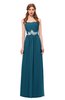 ColsBM Jess Moroccan Blue Bridesmaid Dresses Sleeveless Appliques Strapless A-line Zipper Modern