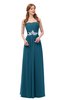 ColsBM Jess Moroccan Blue Bridesmaid Dresses Sleeveless Appliques Strapless A-line Zipper Modern