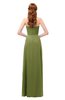 ColsBM Jess Olive Green Bridesmaid Dresses Sleeveless Appliques Strapless A-line Zipper Modern