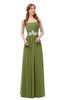 ColsBM Jess Olive Green Bridesmaid Dresses Sleeveless Appliques Strapless A-line Zipper Modern