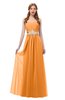 ColsBM Jess Orange Bridesmaid Dresses Sleeveless Appliques Strapless A-line Zipper Modern