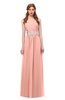 ColsBM Jess Peach Bridesmaid Dresses Sleeveless Appliques Strapless A-line Zipper Modern
