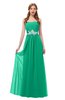 ColsBM Jess Pepper Green Bridesmaid Dresses Sleeveless Appliques Strapless A-line Zipper Modern