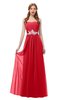 ColsBM Jess Red Bridesmaid Dresses Sleeveless Appliques Strapless A-line Zipper Modern
