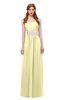 ColsBM Jess Soft Yellow Bridesmaid Dresses Sleeveless Appliques Strapless A-line Zipper Modern