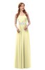 ColsBM Jess Soft Yellow Bridesmaid Dresses Sleeveless Appliques Strapless A-line Zipper Modern