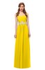 ColsBM Jess Yellow Bridesmaid Dresses Sleeveless Appliques Strapless A-line Zipper Modern