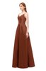 ColsBM Aubrey Autumn Leaf Bridesmaid Dresses V-neck Sleeveless A-line Criss-cross Straps Sash Classic