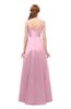 ColsBM Aubrey Baby Pink Bridesmaid Dresses V-neck Sleeveless A-line Criss-cross Straps Sash Classic