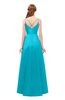 ColsBM Aubrey Blue Atoll Bridesmaid Dresses V-neck Sleeveless A-line Criss-cross Straps Sash Classic