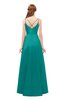 ColsBM Aubrey Blue Grass Bridesmaid Dresses V-neck Sleeveless A-line Criss-cross Straps Sash Classic