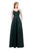 ColsBM Aubrey Dark Green Bridesmaid Dresses V-neck Sleeveless A-line Criss-cross Straps Sash Classic