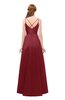 ColsBM Aubrey Dark Red Bridesmaid Dresses V-neck Sleeveless A-line Criss-cross Straps Sash Classic