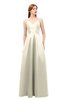 ColsBM Aubrey Egret Bridesmaid Dresses V-neck Sleeveless A-line Criss-cross Straps Sash Classic