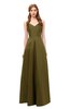 ColsBM Aubrey Fir Green Bridesmaid Dresses V-neck Sleeveless A-line Criss-cross Straps Sash Classic