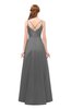 ColsBM Aubrey Grey Bridesmaid Dresses V-neck Sleeveless A-line Criss-cross Straps Sash Classic