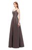 ColsBM Aubrey Latte Bridesmaid Dresses V-neck Sleeveless A-line Criss-cross Straps Sash Classic
