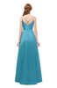 ColsBM Aubrey Maui Blue Bridesmaid Dresses V-neck Sleeveless A-line Criss-cross Straps Sash Classic