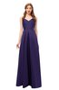 ColsBM Aubrey Mulberry Purple Bridesmaid Dresses V-neck Sleeveless A-line Criss-cross Straps Sash Classic