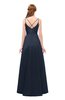 ColsBM Aubrey Navy Blue Bridesmaid Dresses V-neck Sleeveless A-line Criss-cross Straps Sash Classic