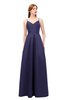 ColsBM Aubrey Orient Blue Bridesmaid Dresses V-neck Sleeveless A-line Criss-cross Straps Sash Classic
