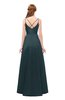 ColsBM Aubrey Orion Blue Bridesmaid Dresses V-neck Sleeveless A-line Criss-cross Straps Sash Classic