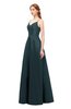 ColsBM Aubrey Orion Blue Bridesmaid Dresses V-neck Sleeveless A-line Criss-cross Straps Sash Classic