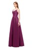 ColsBM Aubrey Raspberry Radiance Bridesmaid Dresses V-neck Sleeveless A-line Criss-cross Straps Sash Classic