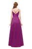 ColsBM Aubrey Raspberry Bridesmaid Dresses V-neck Sleeveless A-line Criss-cross Straps Sash Classic