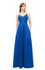 ColsBM Aubrey Royal Blue Bridesmaid Dresses V-neck Sleeveless A-line Criss-cross Straps Sash Classic
