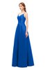 ColsBM Aubrey Royal Blue Bridesmaid Dresses V-neck Sleeveless A-line Criss-cross Straps Sash Classic