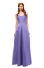 ColsBM Aubrey Violet Tulip Bridesmaid Dresses V-neck Sleeveless A-line Criss-cross Straps Sash Classic