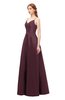 ColsBM Aubrey Windsor Wine Bridesmaid Dresses V-neck Sleeveless A-line Criss-cross Straps Sash Classic