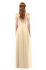 ColsBM Taylor Apricot Gelato Bridesmaid Dresses A-line Off The Shoulder Short Sleeve Zipper Floor Length Simple