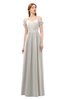 ColsBM Taylor Ashes Of Roses Bridesmaid Dresses A-line Off The Shoulder Short Sleeve Zipper Floor Length Simple