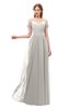 ColsBM Taylor Ashes Of Roses Bridesmaid Dresses A-line Off The Shoulder Short Sleeve Zipper Floor Length Simple