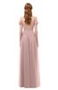 ColsBM Taylor Blush Pink Bridesmaid Dresses A-line Off The Shoulder Short Sleeve Zipper Floor Length Simple