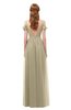 ColsBM Taylor Candied Ginger Bridesmaid Dresses A-line Off The Shoulder Short Sleeve Zipper Floor Length Simple