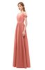 ColsBM Taylor Crabapple Bridesmaid Dresses A-line Off The Shoulder Short Sleeve Zipper Floor Length Simple