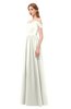 ColsBM Taylor Cream Bridesmaid Dresses A-line Off The Shoulder Short Sleeve Zipper Floor Length Simple