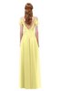 ColsBM Taylor Daffodil Bridesmaid Dresses A-line Off The Shoulder Short Sleeve Zipper Floor Length Simple