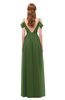 ColsBM Taylor Garden Green Bridesmaid Dresses A-line Off The Shoulder Short Sleeve Zipper Floor Length Simple