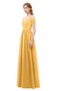 ColsBM Taylor Golden Cream Bridesmaid Dresses A-line Off The Shoulder Short Sleeve Zipper Floor Length Simple