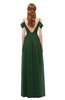 ColsBM Taylor Hunter Green Bridesmaid Dresses A-line Off The Shoulder Short Sleeve Zipper Floor Length Simple